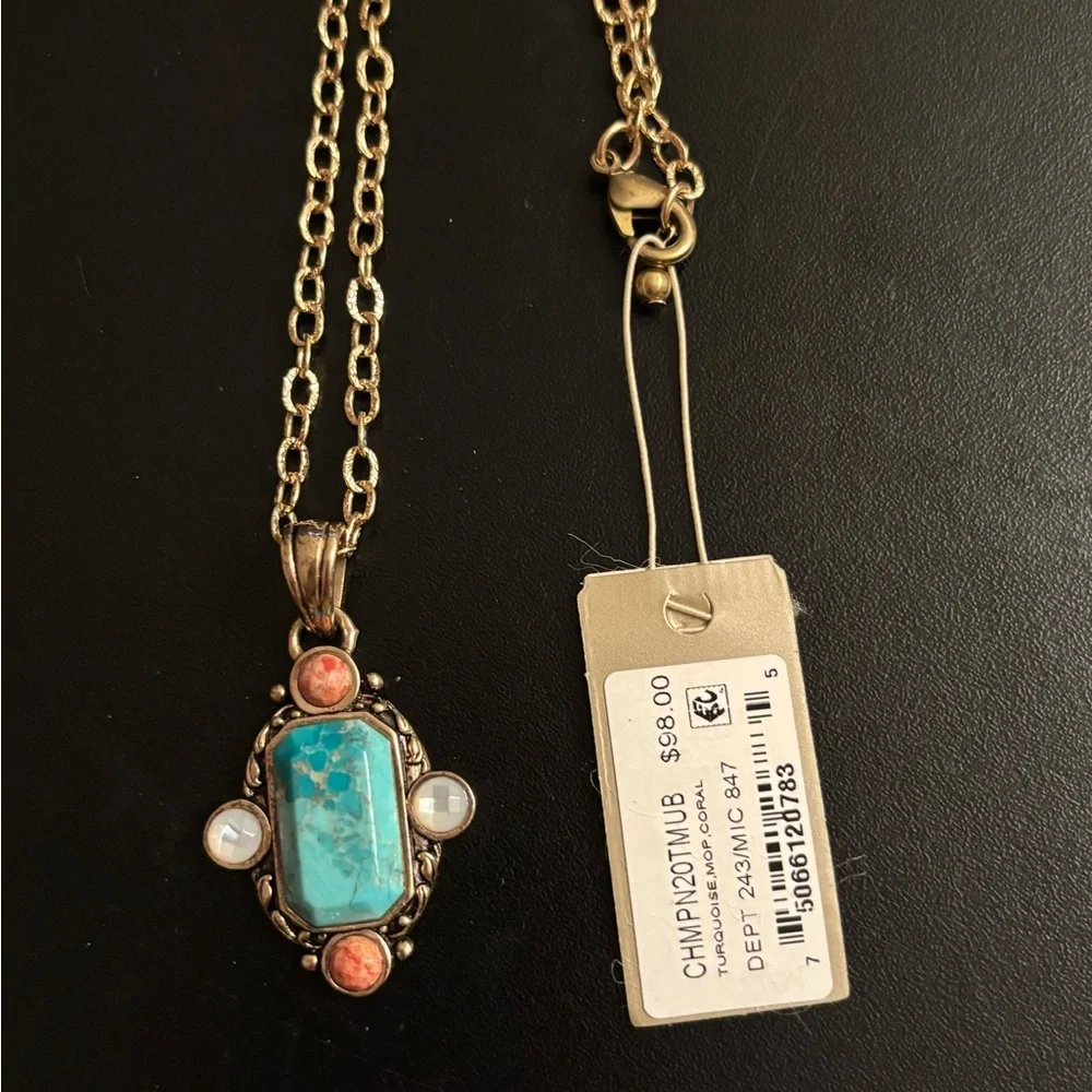 Genuine Turquoise, Coral, and Mop Jewelry Set - Picture 15 of 15